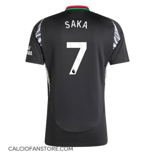 Maglia Calcio Arsenal Bukayo Saka #7 Seconda Divisa 2024-25 Manica Corta